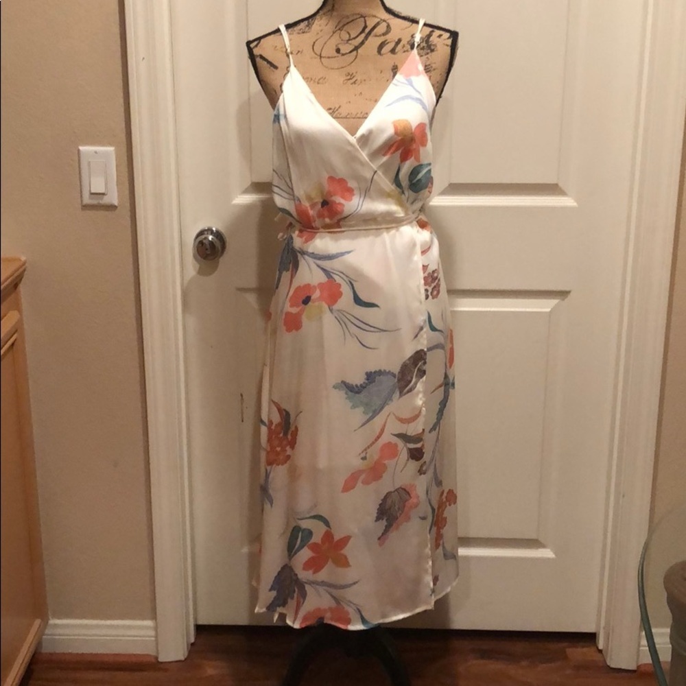 White floral print Dress